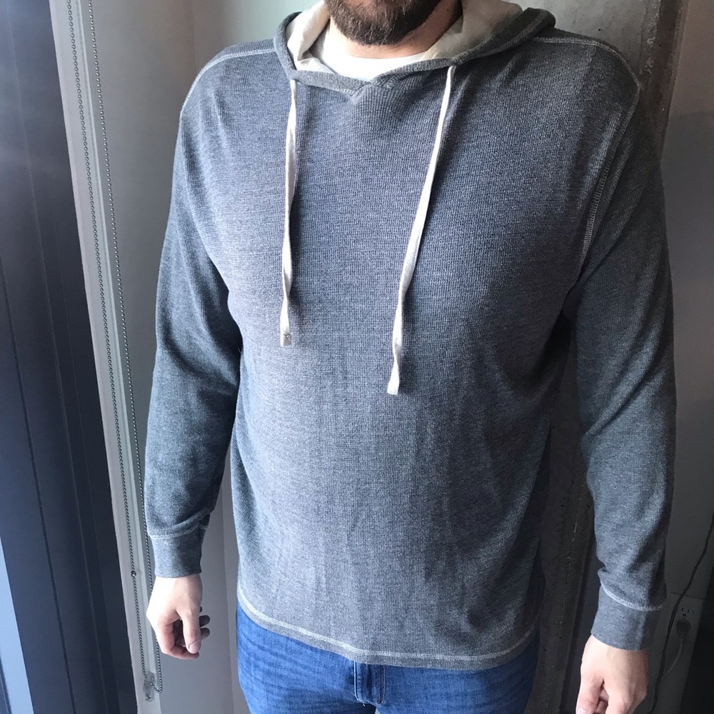 Trendy Grey and Cream Lightweight Hoodie